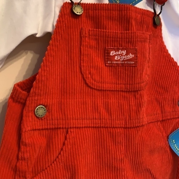 Vintage OshKosh B’gosh Baby B’gosh Red Cord Overall Set NWT - Picture 5 of 13